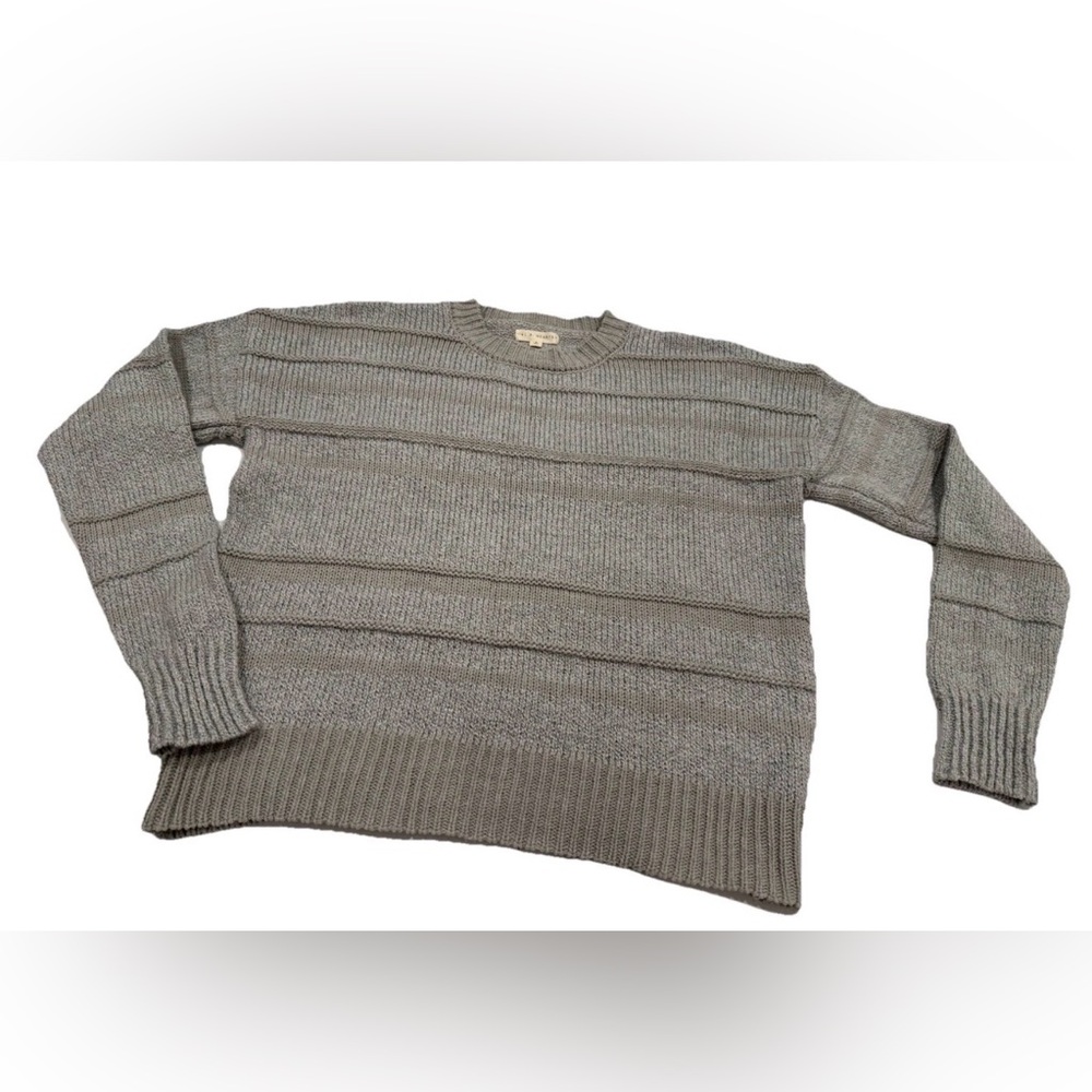 L.A. Hearts Women’s Gray Ribbed Knit Pullover Sweater Crew Neck Size S
